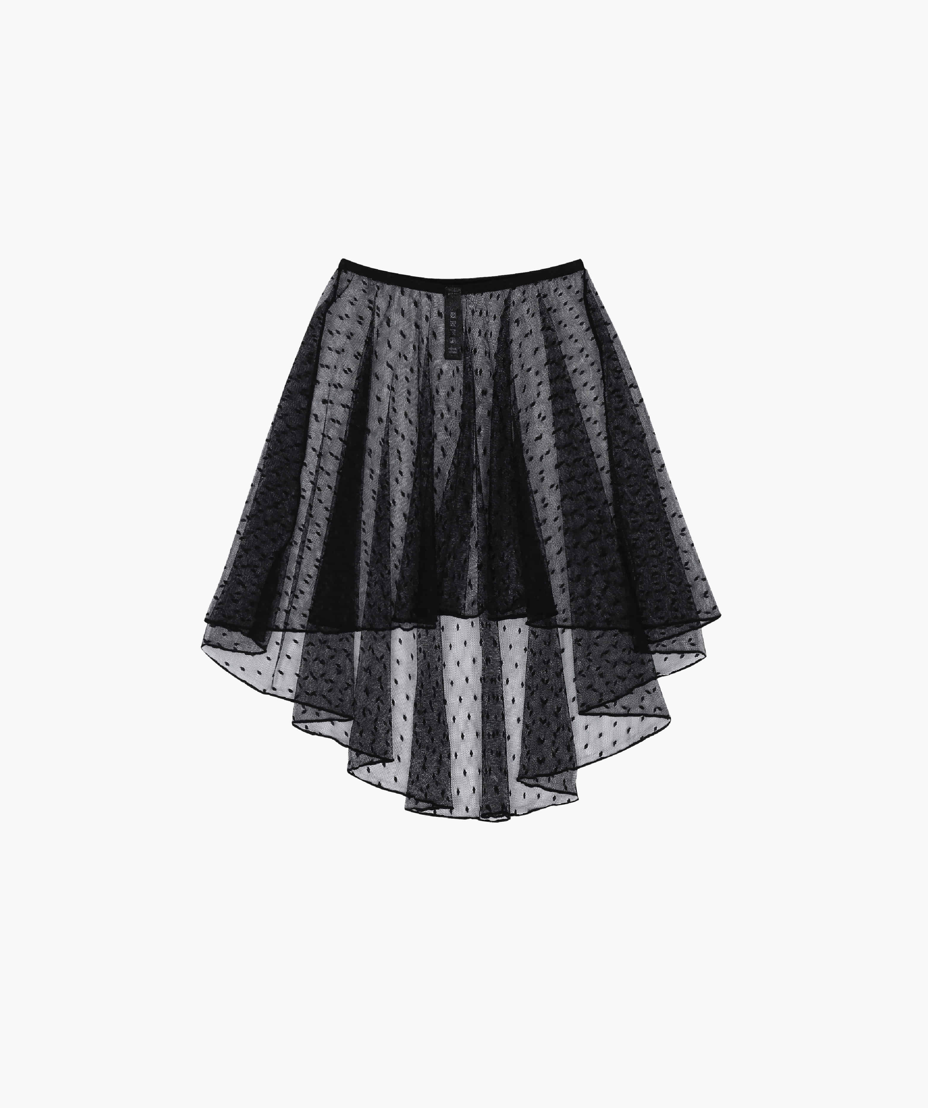 Asymmetric Skirt_Dot Black